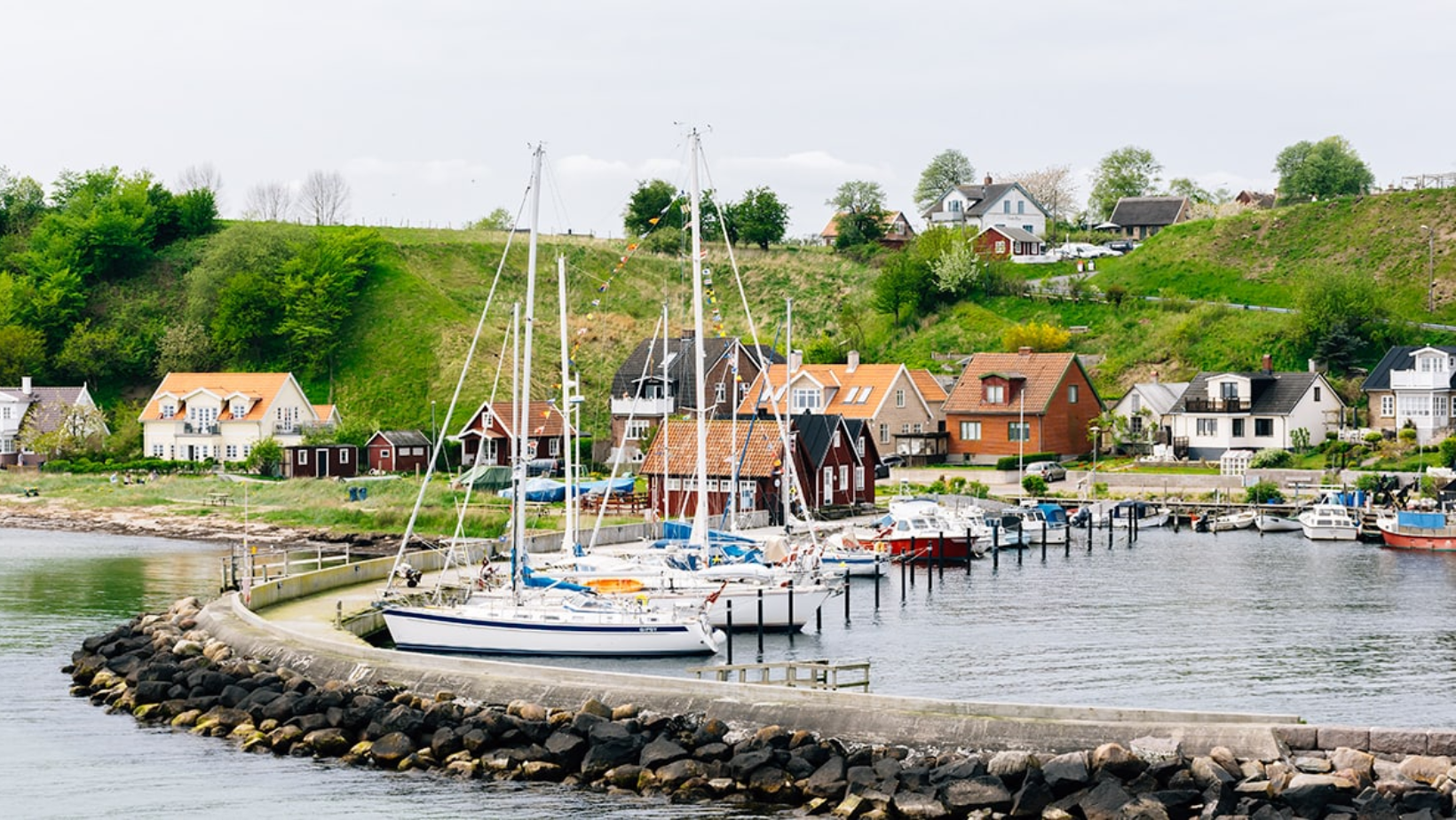 Bilden visar hamnen på Ven